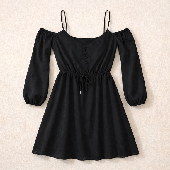 EVER NEW BLACK DRESS - Picture 1 of 5